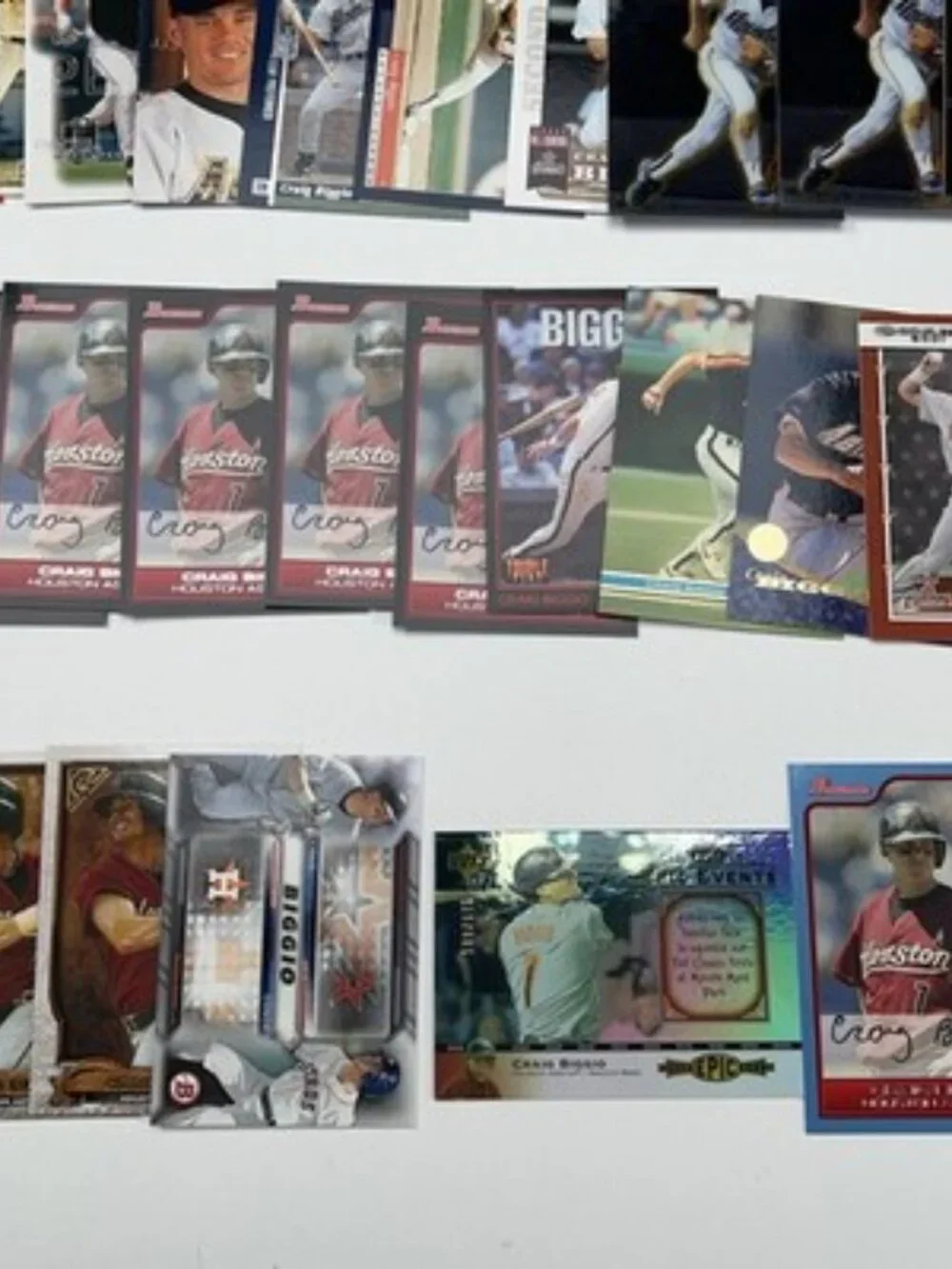 Craig Biggio 66 Baseball Card Lot Collection Rookies Inserts Numbered